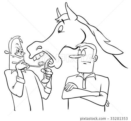 looking a gift horse in the mouth cartoon looking a gift horse in the mouth cartoon 33281353