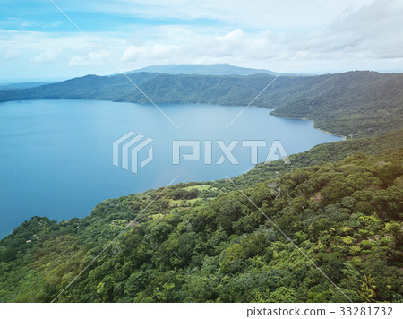 Natural lagoona around mountain Natural lagoona around mountain 33281732