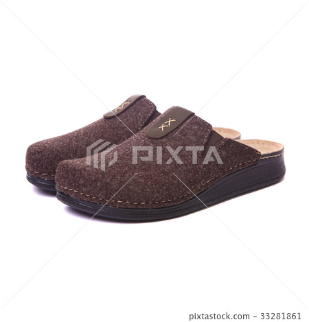 Orthopedic female shoes white isolated background Orthopedic female shoes white isolated background 33281861