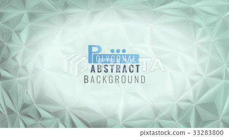 Abstract low poly BG in green tone with space 33283800