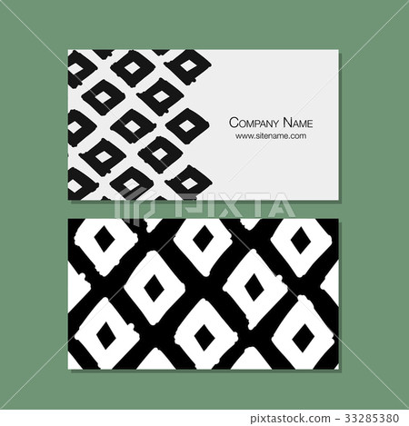 Business cards design, geometric fabric pattern 33285380