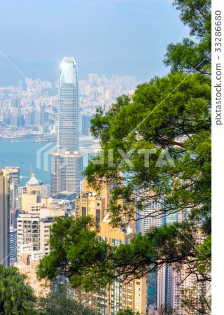 Hong kong downtown the famous cityscape view 33286680