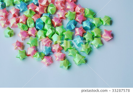 color star paper on white background color star paper on white background 33287578