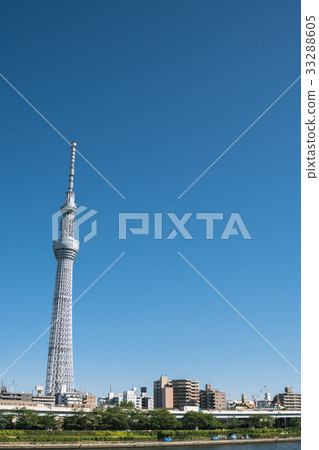 東京天空樹和藍天 33288605