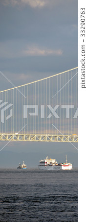 Akashi Bridge and ferry 33290763