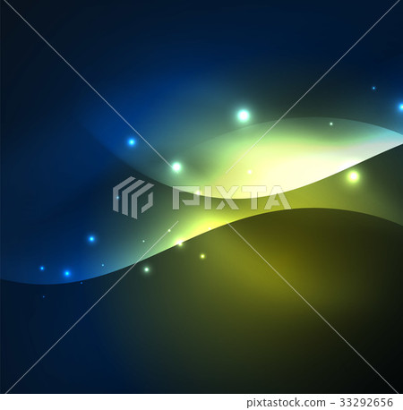 Illuminated neon waves Illuminated neon waves 33292656