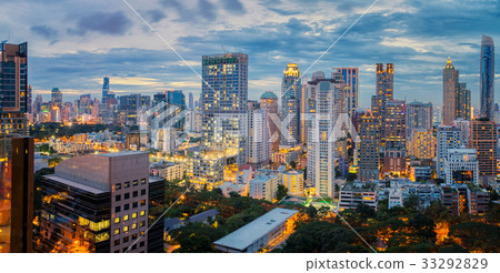 Bangkok city sunset and light in inght time 33292829