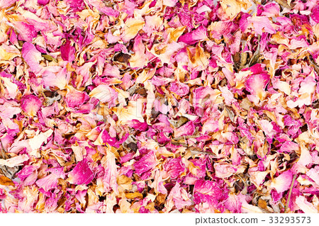 Dried rose petals close-up background. Dried rose petals close-up background. 33293573