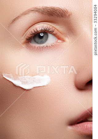 Beauty, cosmetics concept. Beauty girl with makeup Beauty, cosmetics concept. Beauty girl with makeup 33294084