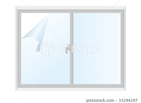 Window glass film Sheet for window Scattering prevention film illustration 33294297