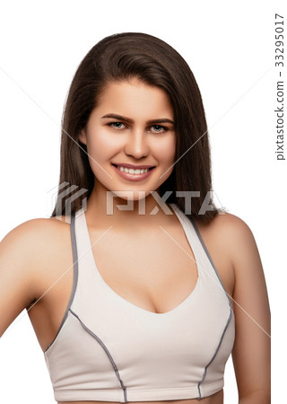 Beautiful happy slim young sporty fitness woman Beautiful happy slim young sporty fitness woman 33295017