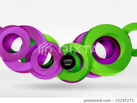 Modern 3d ring vector abstract background 33297273