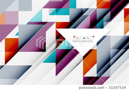 Triangle pattern design background - Stock Illustration [33297534] - PIXTA