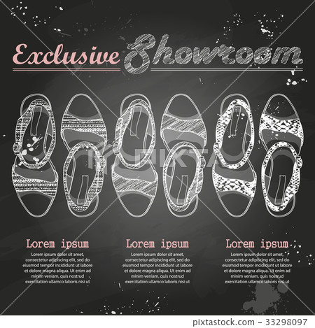 Fashion vector sketch womens shoes. 33298097