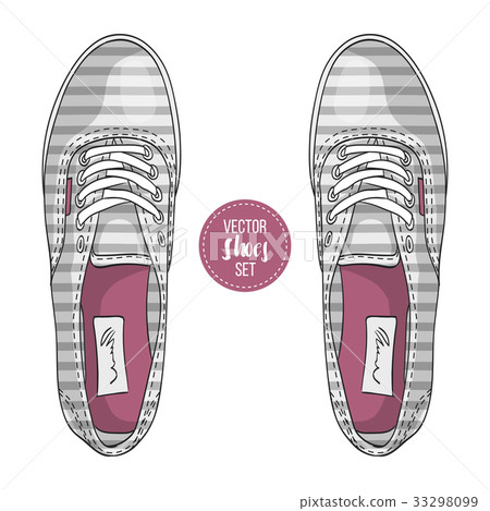 Fashion vector sketch womens shoes. 33298099