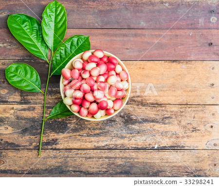 Karanda in a bowl on wooden background Karanda in a bowl on wooden background 33298241