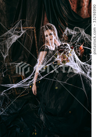 Dark woman in black 33298990