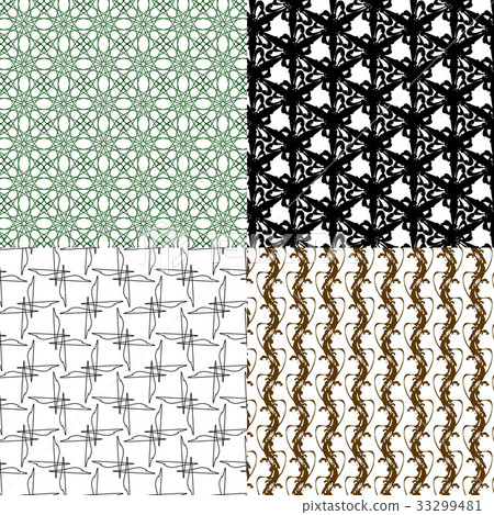 Set of pattern. Modern stylish texture. Repeating Set of pattern. Modern stylish texture. Repeating 33299481