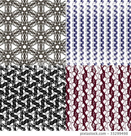 Set of pattern. Modern stylish texture. Repeating Set of pattern. Modern stylish texture. Repeating 33299498
