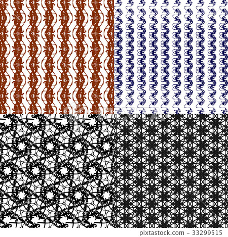 Set of  pattern. Modern stylish texture. Repeating 33299515