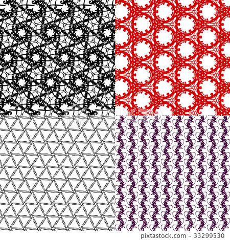 Set of  pattern. Modern stylish texture. Repeating 33299530