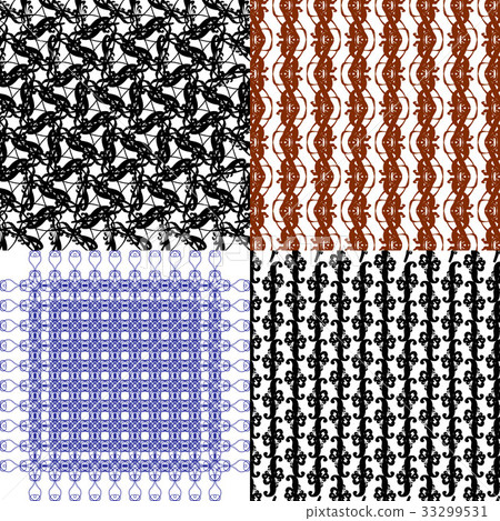Set of pattern. Modern stylish texture. Repeating Set of pattern. Modern stylish texture. Repeating 33299531