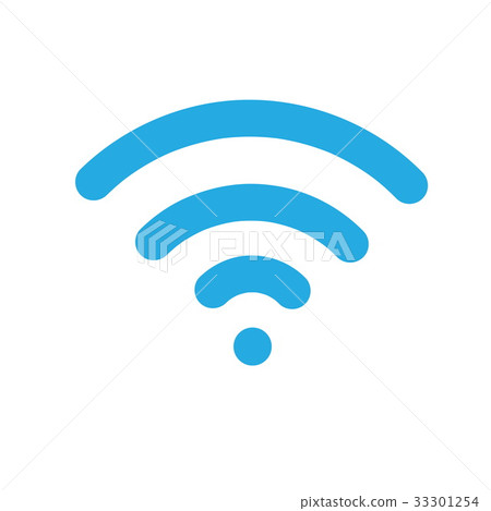 wifi icon vector, Wireless internet sign isolated  33301254