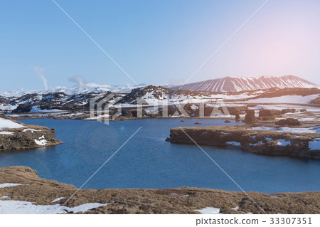 Beautiful Iceland winter season landscape  33307351