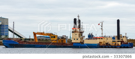 Blue cargo ship Blue cargo ship 33307866