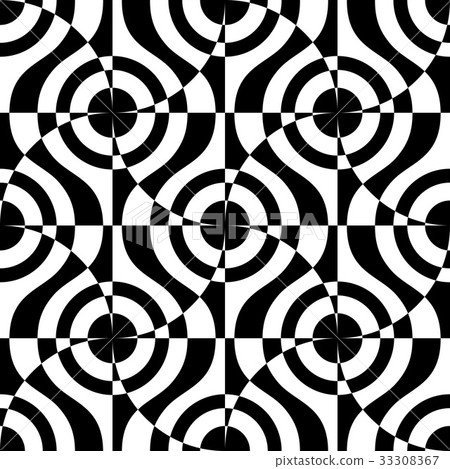 Seamless Curved Shape Pattern 33308367