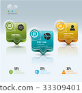 Talk speech design template infographic. 33309401