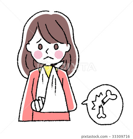 Hand fracture woman Hand fracture woman 33309716