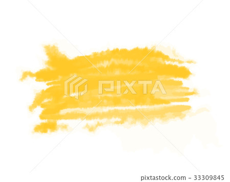 Yellow-orange watercolor brush strokes with space Yellow-orange watercolor brush strokes with space 33309845