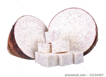 Taro isolated on the white background Taro isolated on the white background 33310367