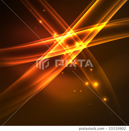 Energy lines, glowing waves in the dark, vector Energy lines, glowing waves in the dark, vector 33310902