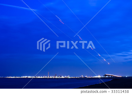 夏天天空，手段和飛機，班機的圖像匯集 33311438