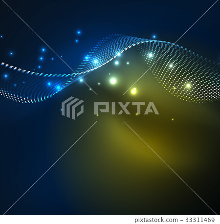 Vector wave particles background Vector wave particles background 33311469