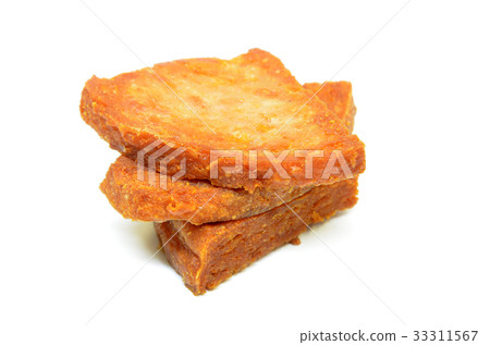 Pan fried slices of luncheon meat 33311567