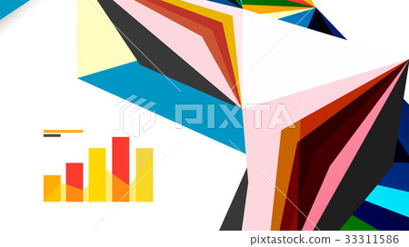 Modern triangle presentation template 33311586