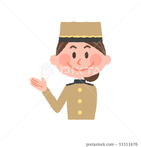 A smiling hotel staff A smiling hotel staff 33311676