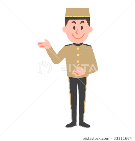 A smiling hotel staff A smiling hotel staff 33311694