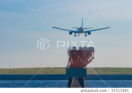 與客機的風景，機場的圖像的匯集 33311991