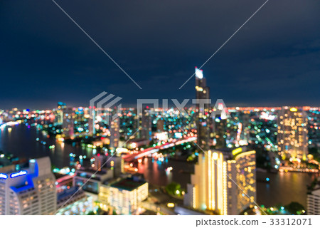 Abstract blurred lights background, Night city. 33312071