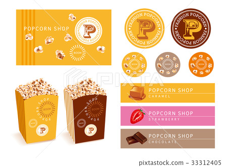 Popcorn shop design - Stock Illustration [33312405] - PIXTA