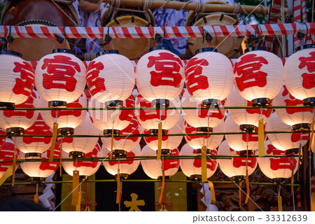 Mitaka Taisha summer festival, float lanterns, summer festival image 33312639