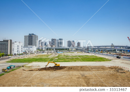 Ariake's commercial facility construction landscape and buildings of the east cloud 33313467