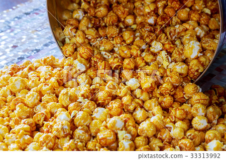 Popcorn texture. Popcorn snacks as background. 33313992