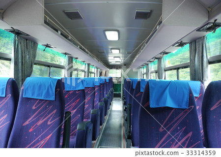 Inside a large bus for high-speed routes with a toilet Inside a large bus for high-speed routes with a toilet 33314359