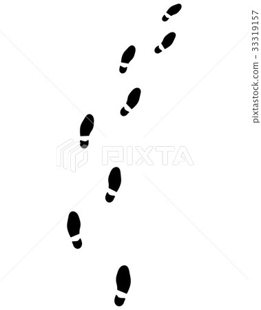 Trail of shoes prints 33319157