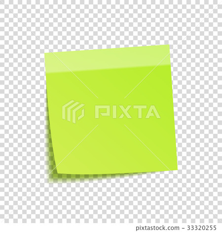 Sticky note with shadow isolated on transparent 33320255